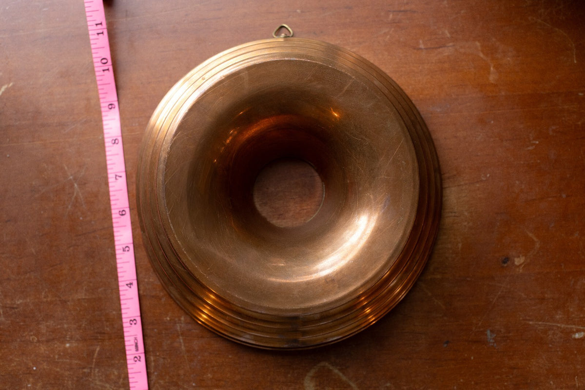 Vintage Copper Jelly Mold with Hanging Loop