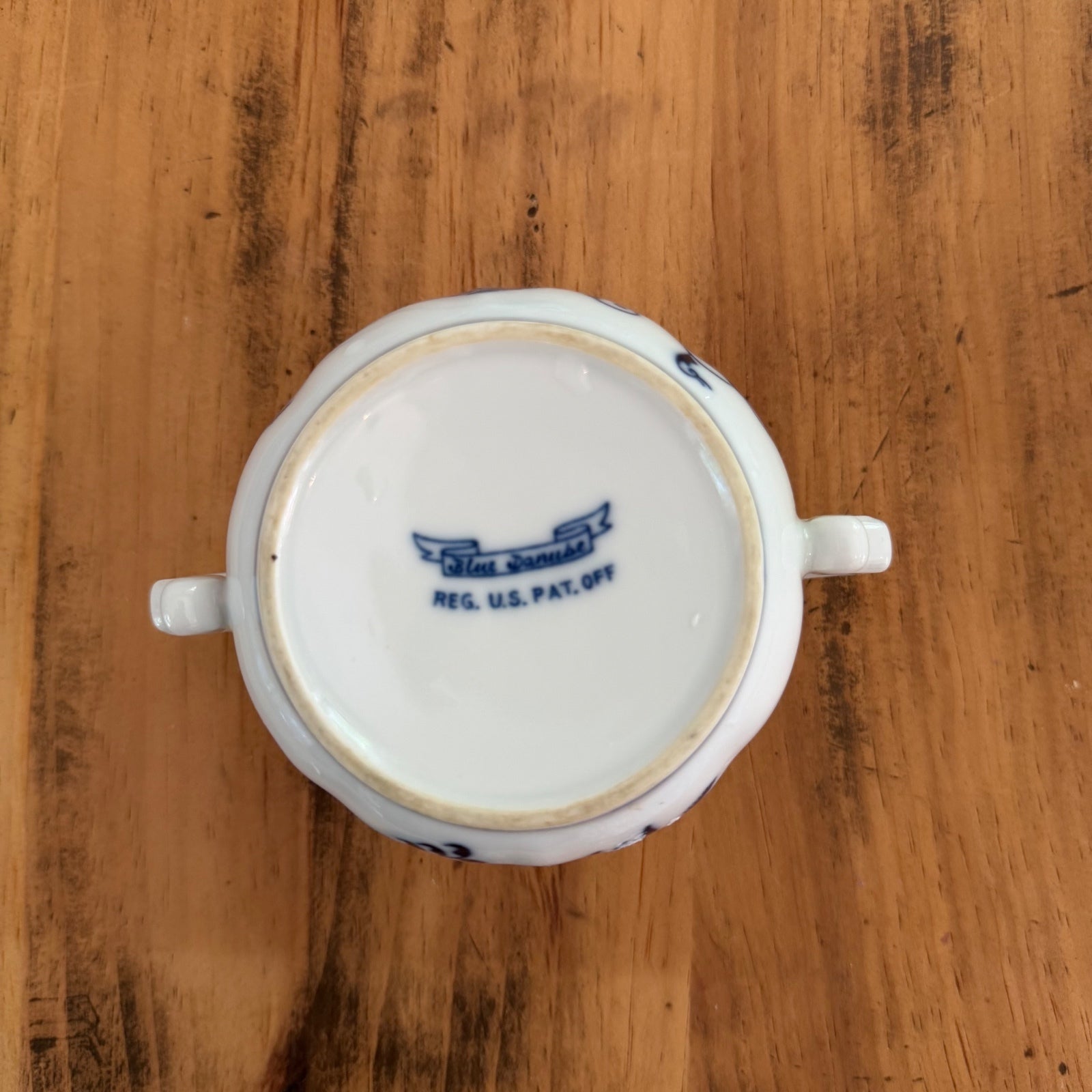 Vintage Blue Danube Fine China - Covered Sugar Dish (Blue Onion Pattern)