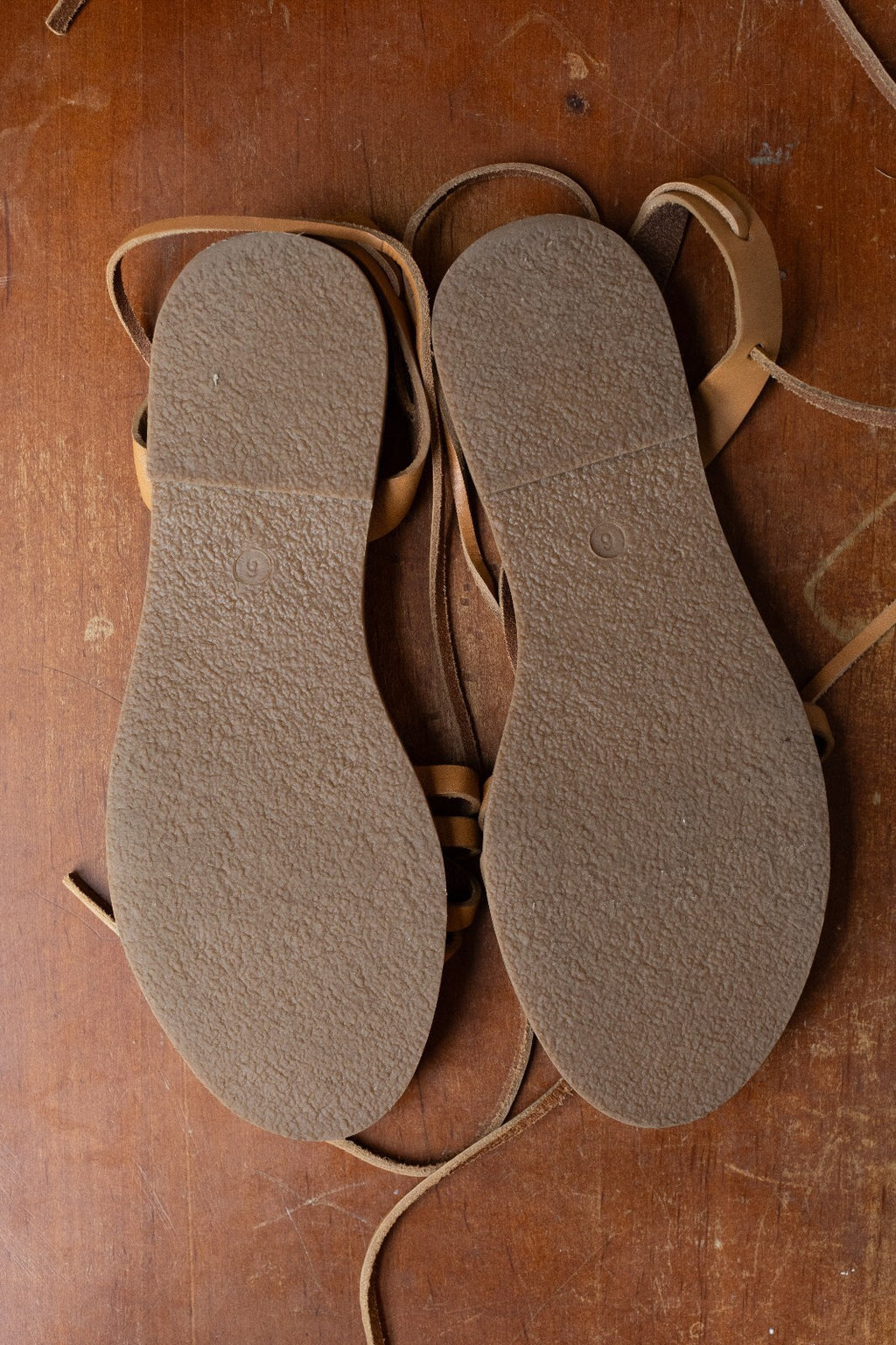 Madewell Brown Leather Strappy Lace-Up Sandals Size 6