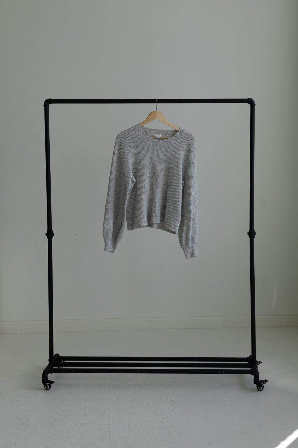J.Crew Extra-Soft Ribbed Crewneck Knit Sweater Heather Gray XL