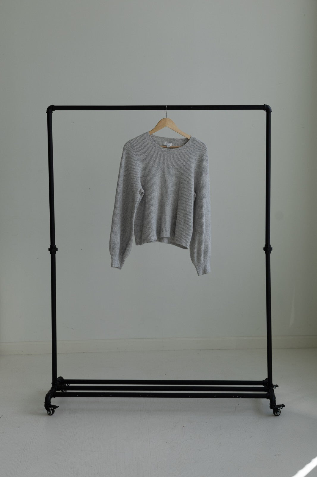 J.Crew Extra-Soft Ribbed Crewneck Knit Sweater Heather Gray XL