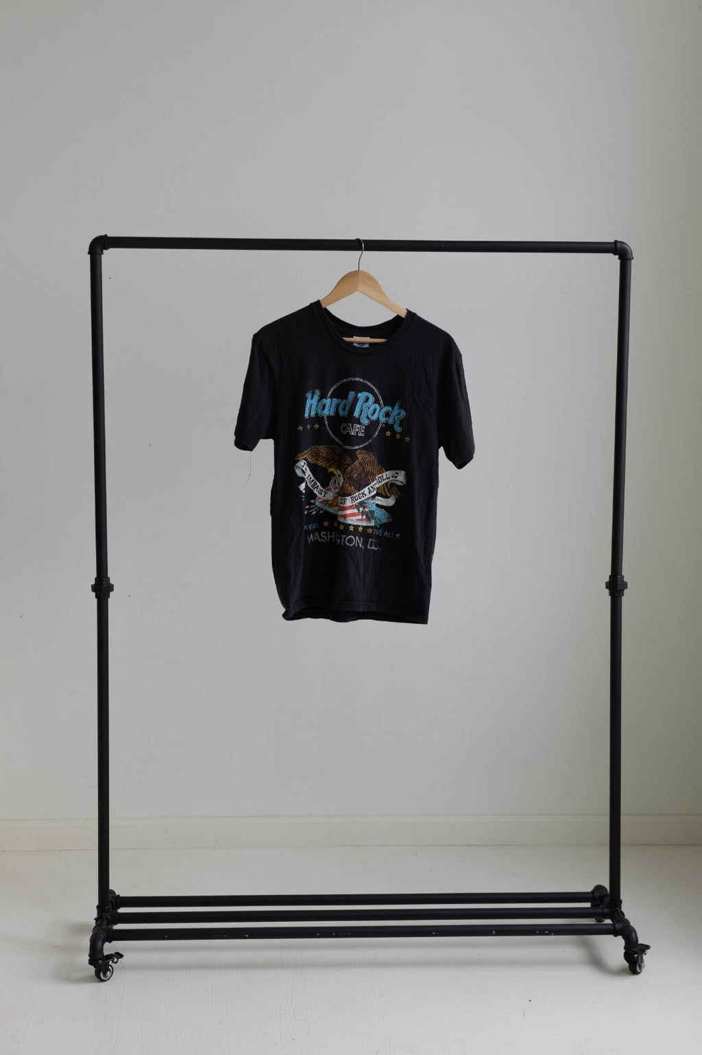 Hard Rock Cafe x PacSun Washington DC Graphic Tee M Vintage Style Black T-Shirt