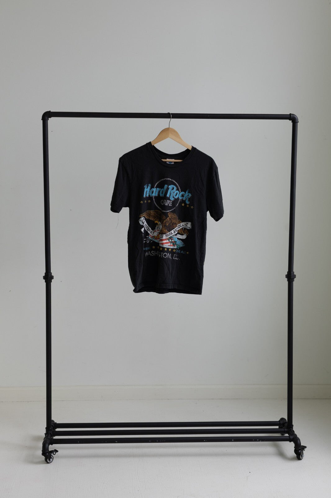 Hard Rock Cafe x PacSun Washington DC Graphic Tee M Vintage Style Black T-Shirt