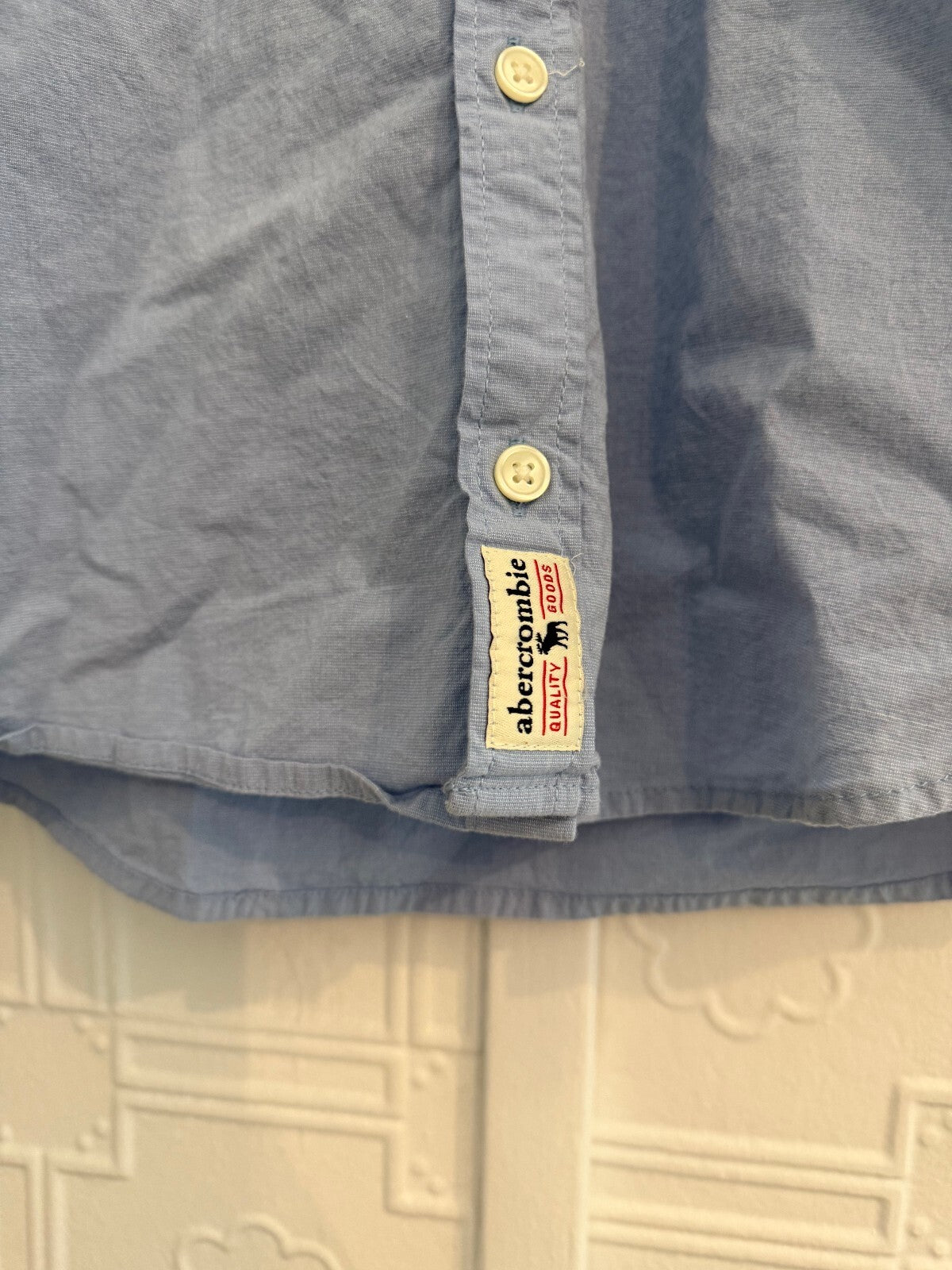 Abercrombie Kids Blue Oxford Button Down Shirt Size 15/16