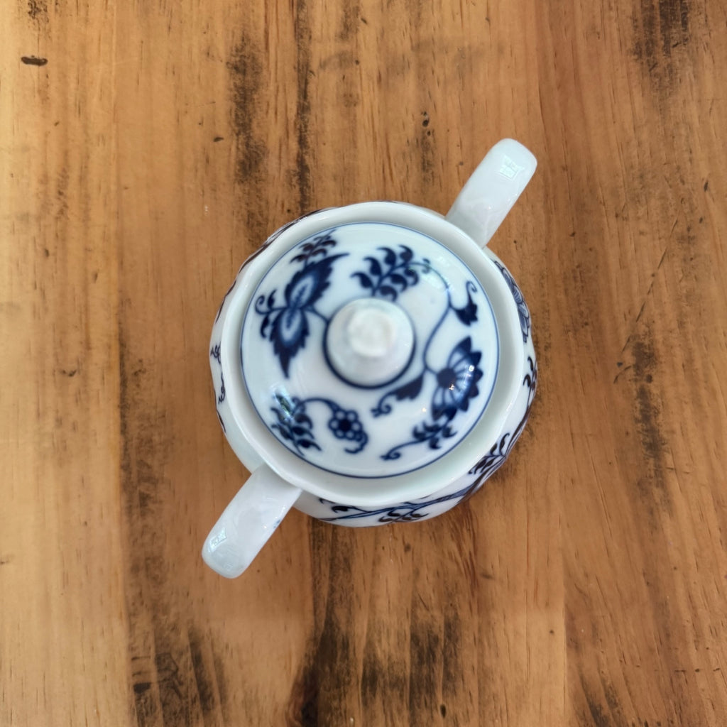 Vintage Blue Danube Fine China - Covered Sugar Dish (Blue Onion Pattern)