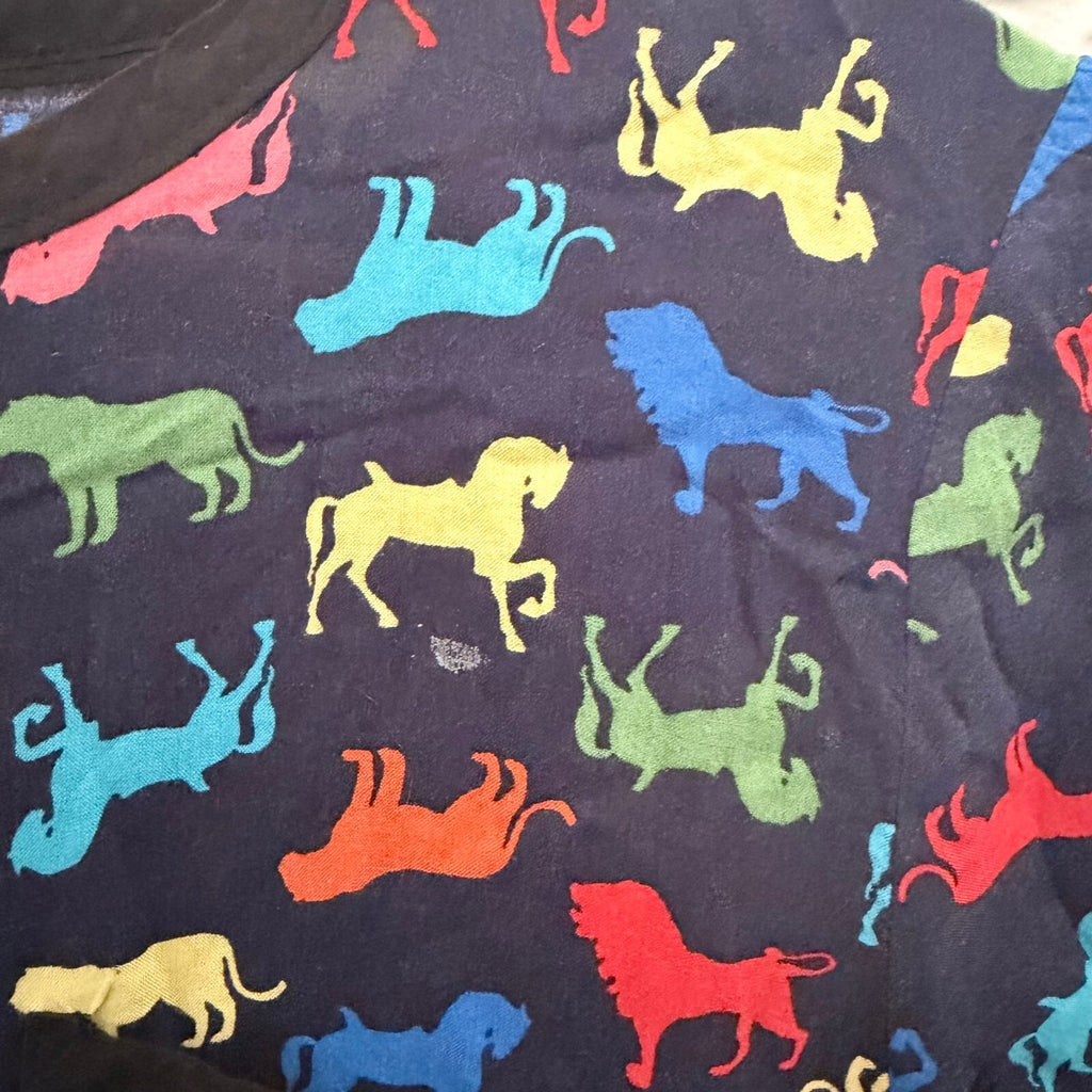 Maeve Anthropologie Animal Print Top Size 2 Novelty Safari Circus Short Sleeve