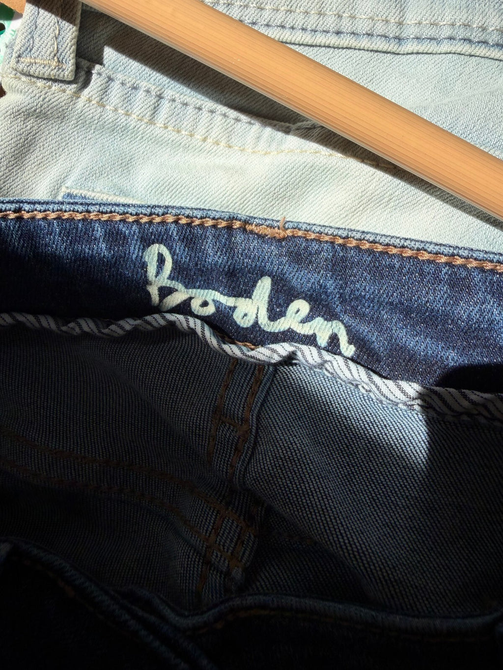 Broden Skinny Blue Denim Jeans with Ankle Zippers Size 8L