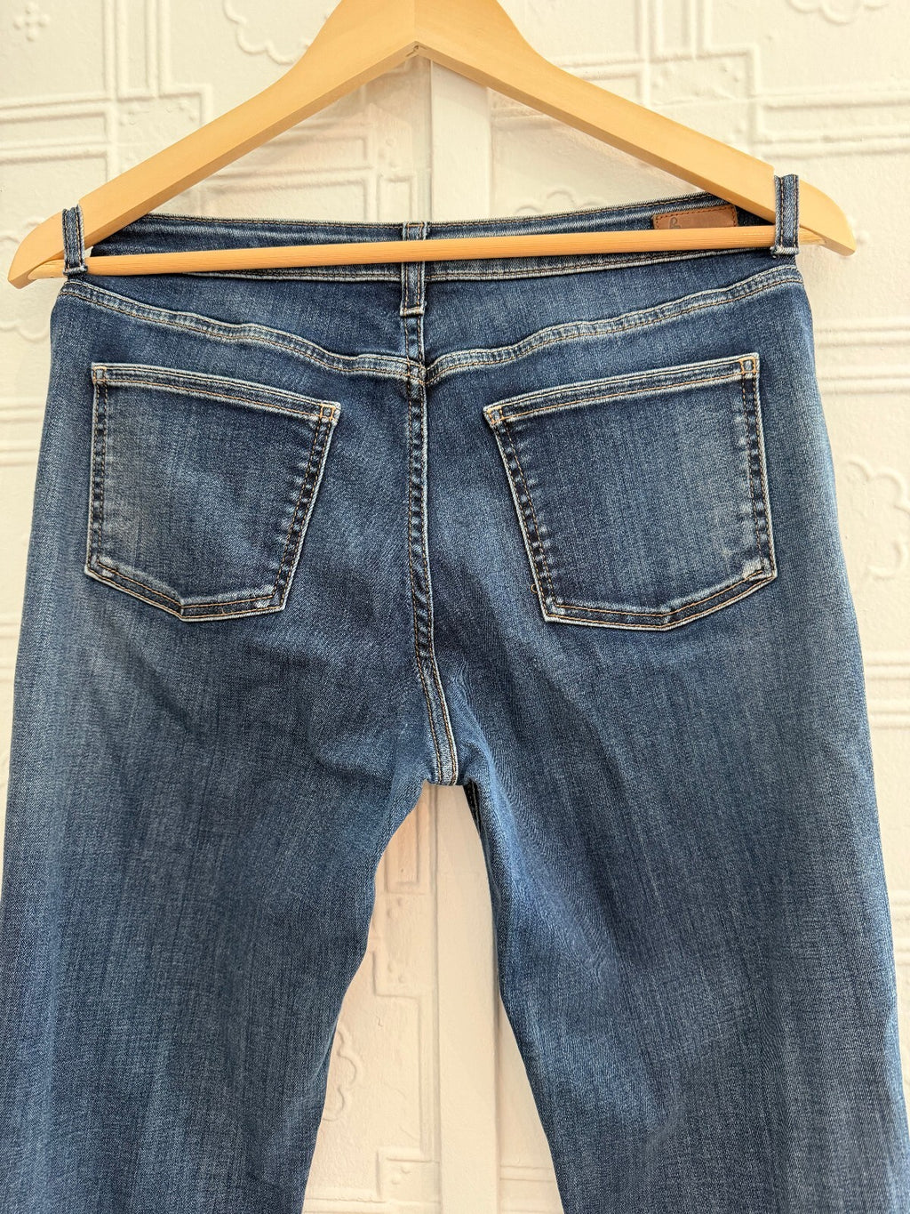 Broden Skinny Blue Denim Jeans with Ankle Zippers Size 8L