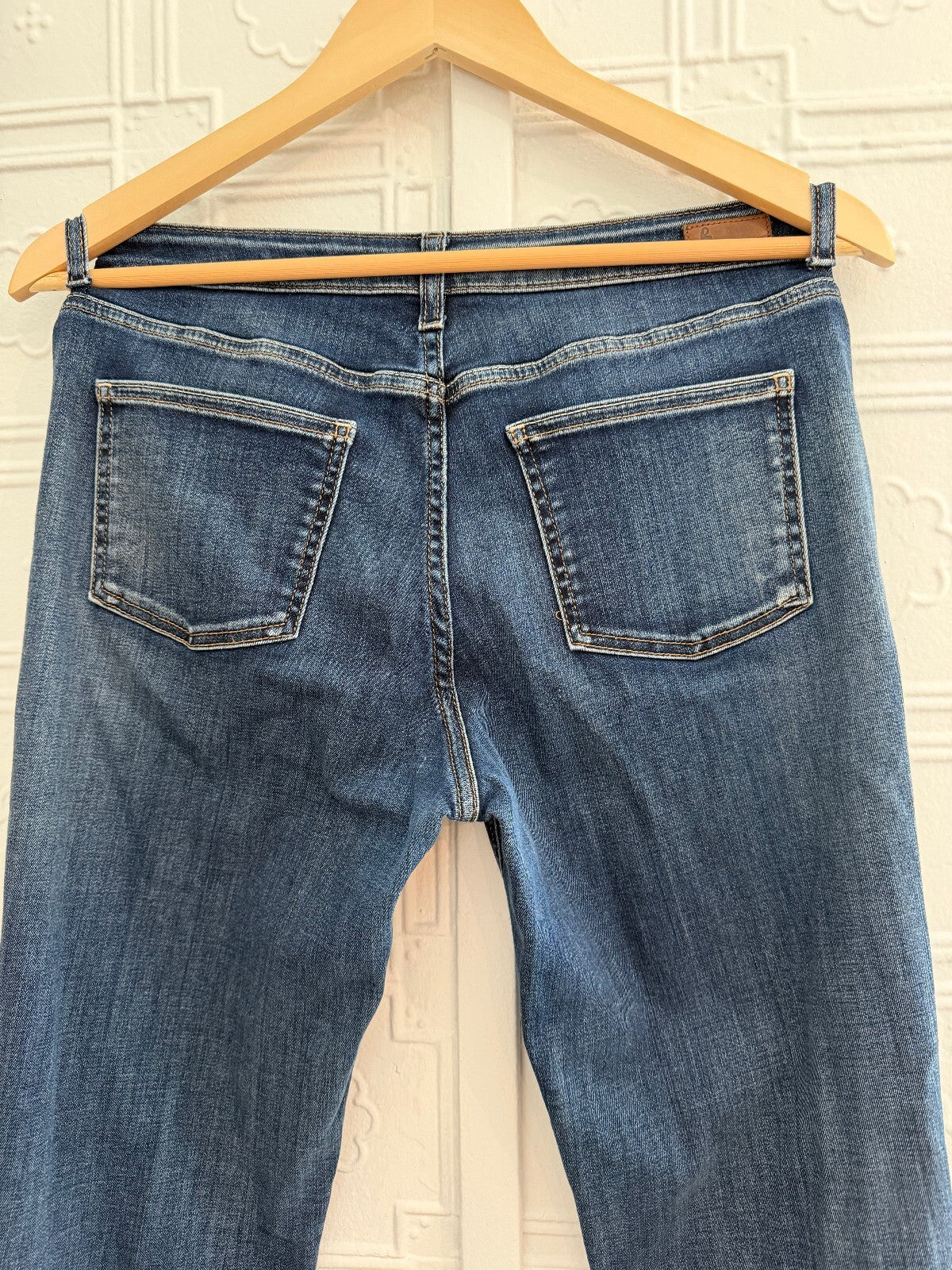 Broden Skinny Blue Denim Jeans with Ankle Zippers Size 8L