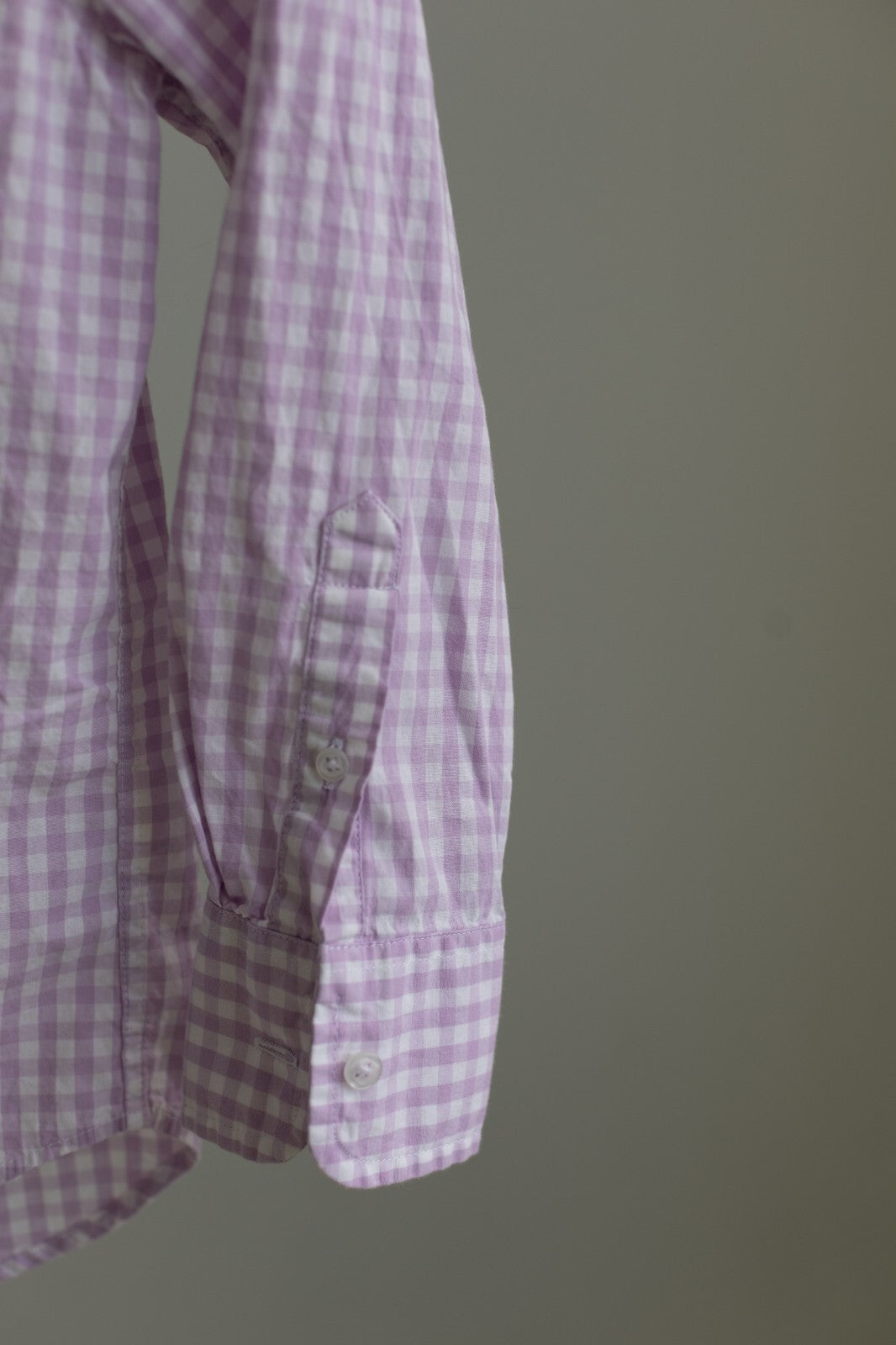 Crewcuts Boys Size 8 Purple Gingham Long Sleeve Button Down Shirt NWT