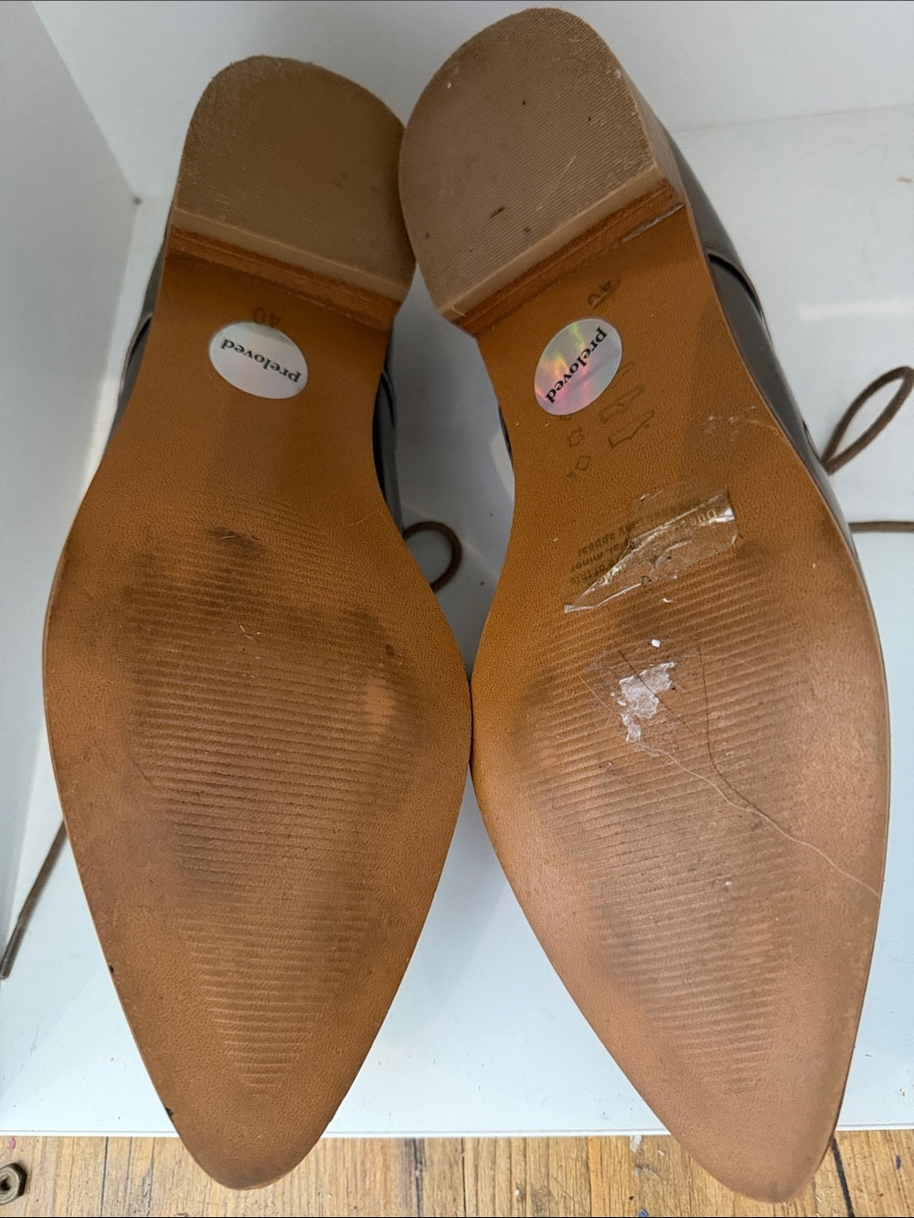 Shellys London Metallic Brown Pointed Oxfords Shoes EU 40 US Men 7 Women 9