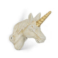Unicorn Hook-Antq Wht-4.5"H