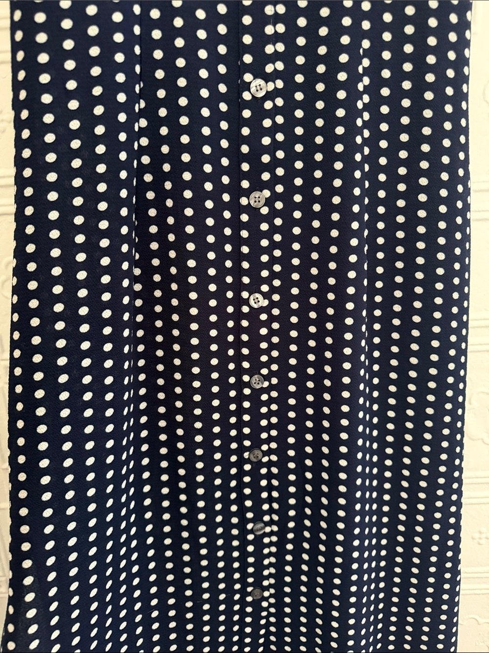 NWT Katie Sturino Stitch Fix Chiara Button Front Maxi Dress Navy Polka Dot XS