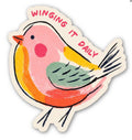 Winging It Daily Bird Sticker – Cute Colorful Bird Sticker
