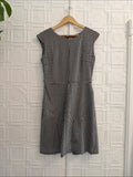 Merona Black & White Houndstooth Cap Sleeve Dress Size L