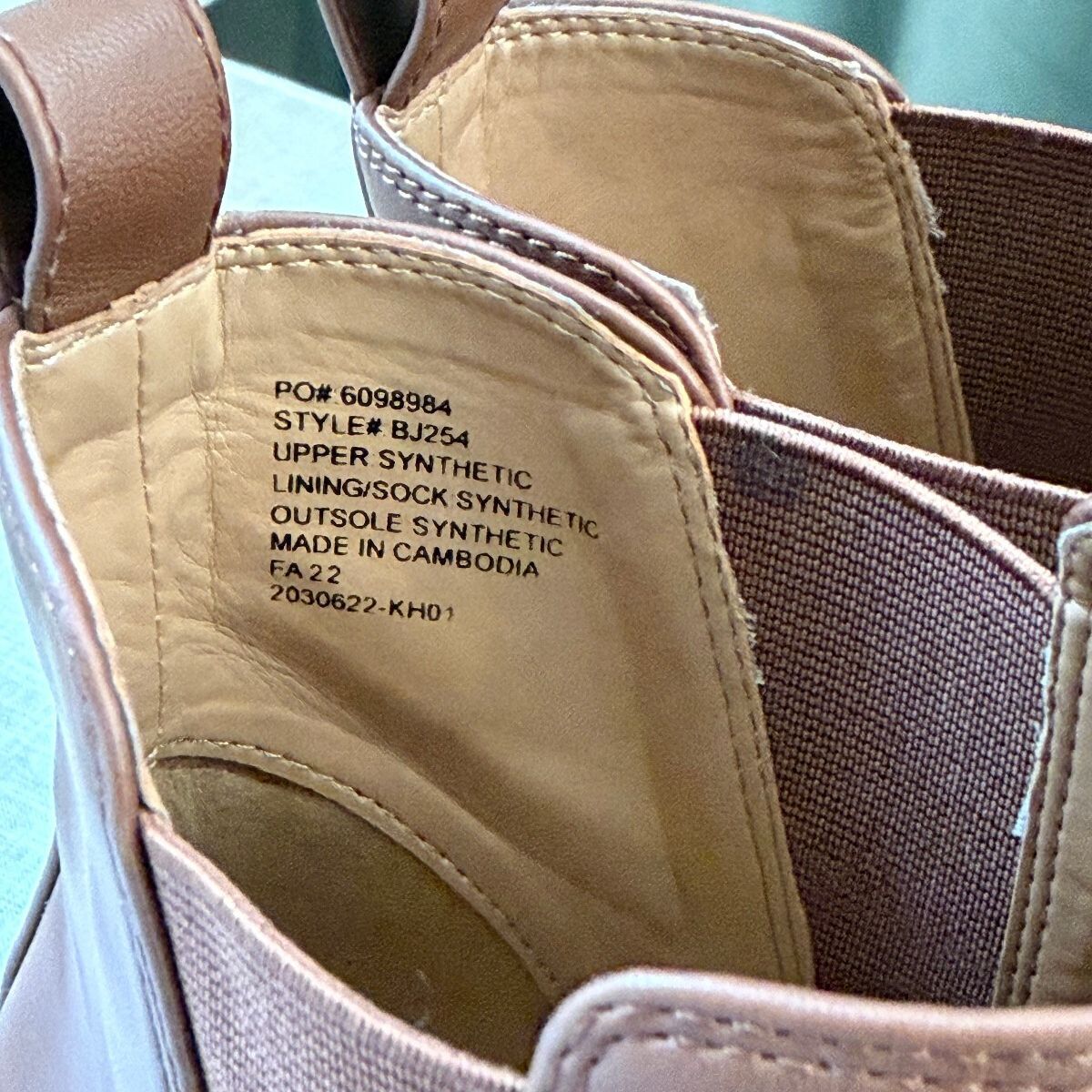 J.Crew Tan Cognac Brown Leather Chelsea Ankle Boots Size 9