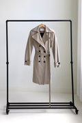 Calvin Klein Double Breasted Trench Coat Belted Beige Medium