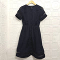 Banana Republic Navy Textured Sheer Trim Mini Dress Size 0