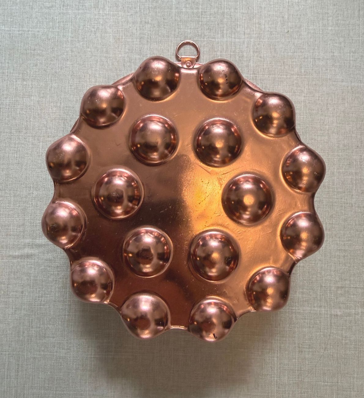 Vintage Copper Mold Round Bubble Design Wall Hanging Decor