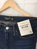 NWT Abercrombie & Fitch A&F Vintage Stretch 90’s Slim Jeans Dark Wash 28x28